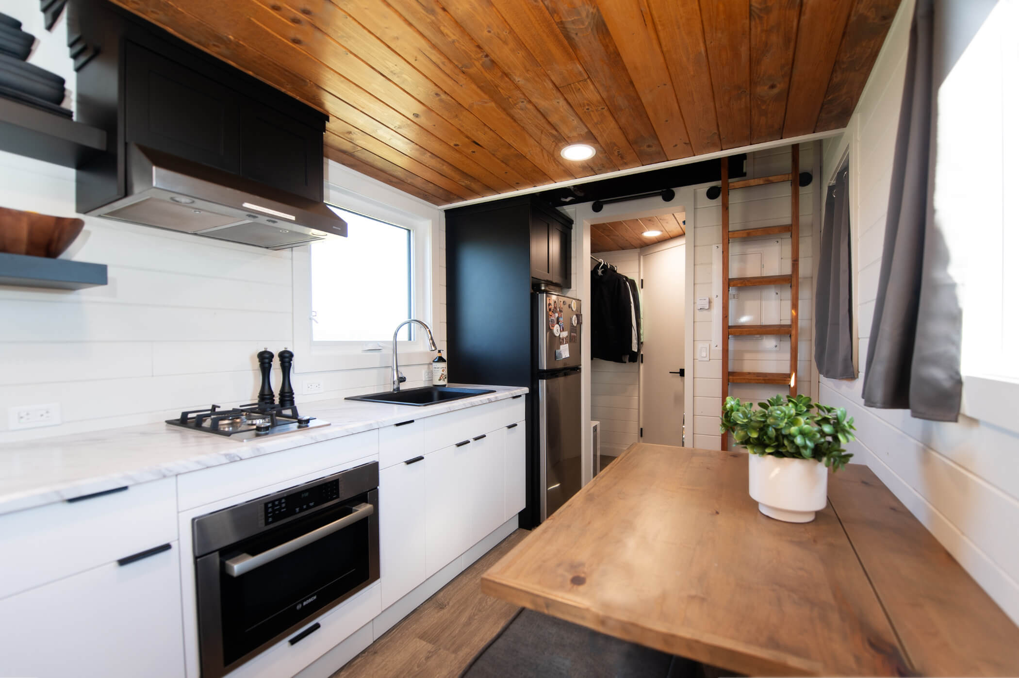 Interior view of an Amberwood tiny home