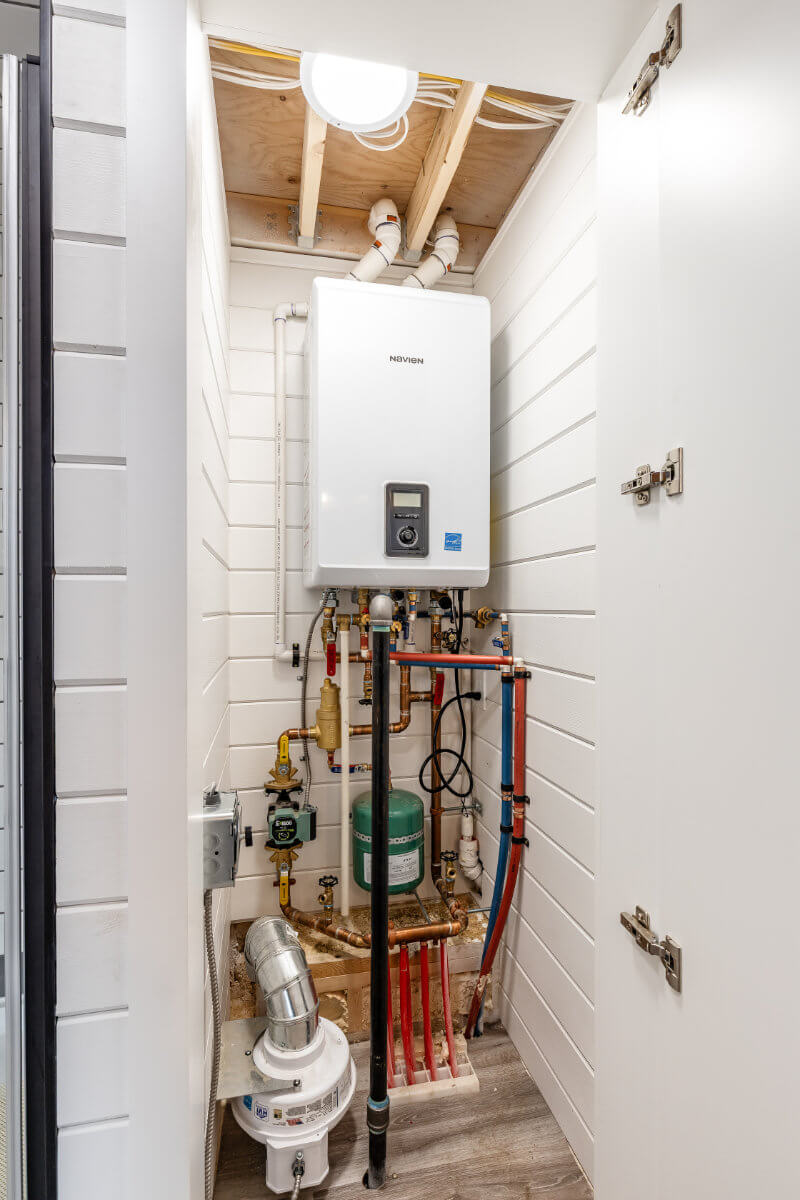 A utility room in a tiny home
